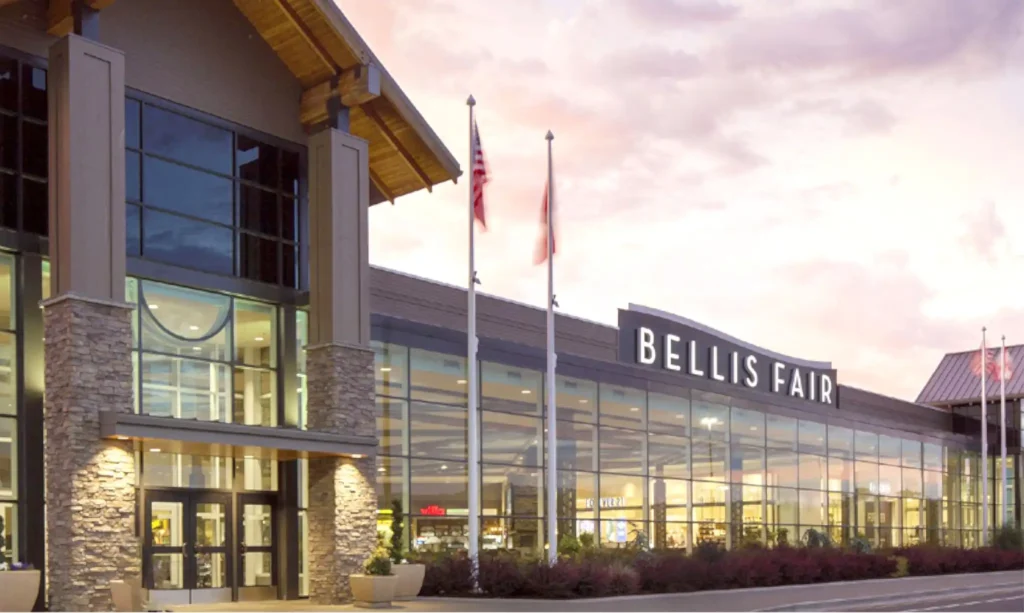 Exterior of a large building with a 'Bellis' sign.