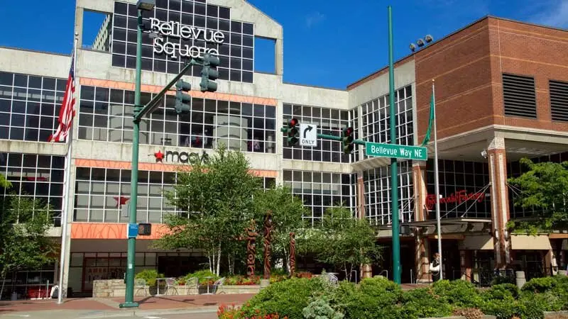 View of a sizable structure with a sign reading