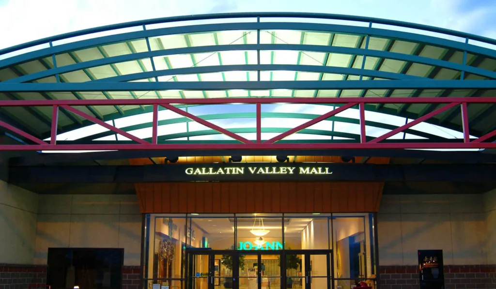 A building with a sign that says "Galloway Valley Mall"