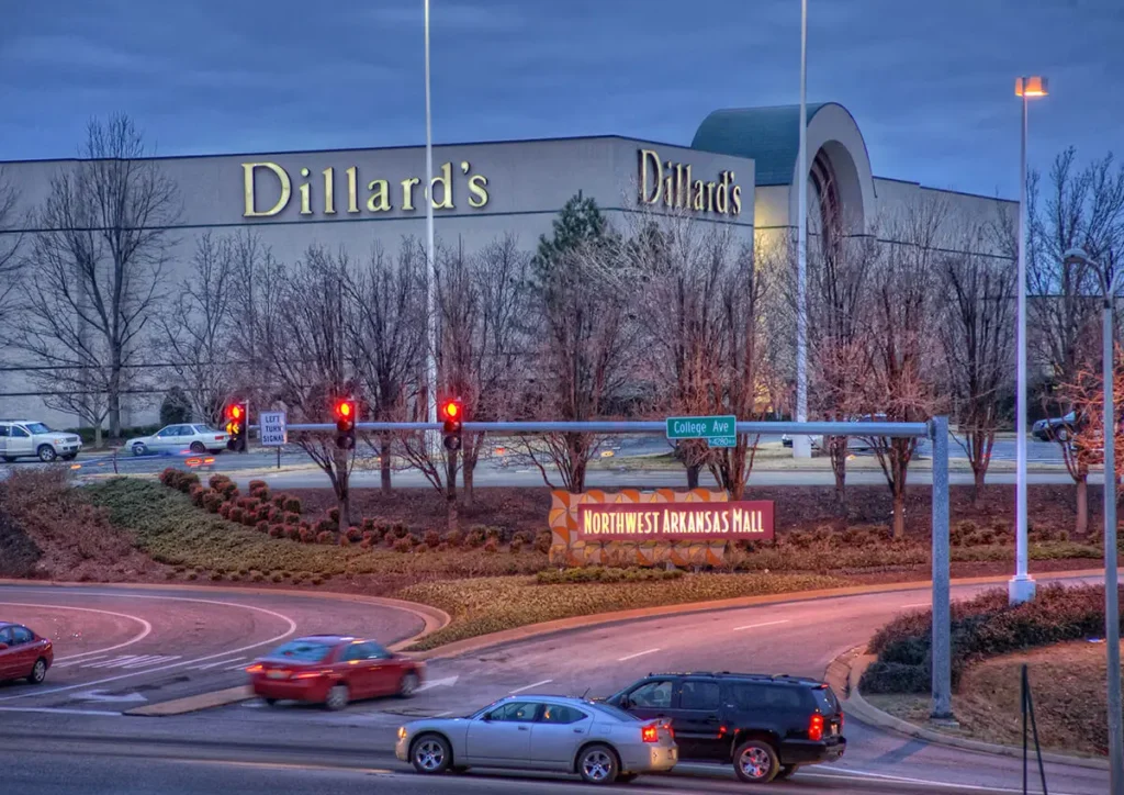 Shoppers browsing through stores at Northwest Arkansas Mall, filled with fashion, electronics, and more.