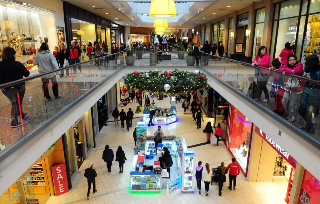 Trumbull Mall: A bustling shopping center with various stores, restaurants, and entertainment options.