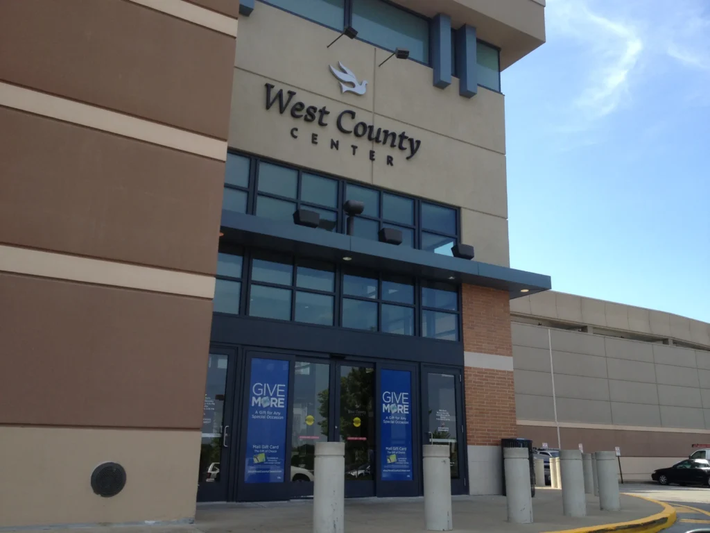 Front view of West County Center store.