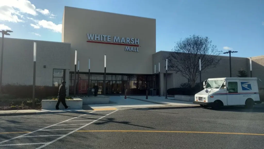 White Marsh Mall store: a bright, spacious retail space with various shops and products on display.