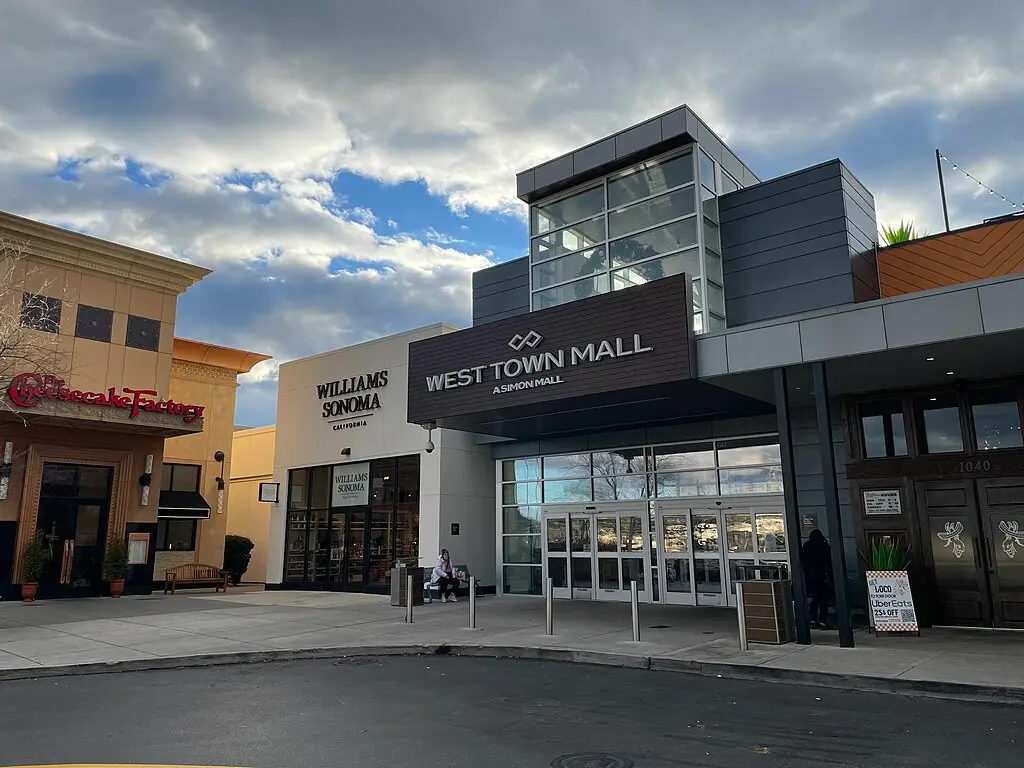 West Town Mall in San Jose, CA: A bustling shopping center in San Jose, CA, offering a wide range of retail stores and dining options.