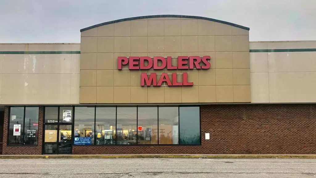 Pedlers Mall in Kansas City, KS showcasing a variety of unique items for sale.