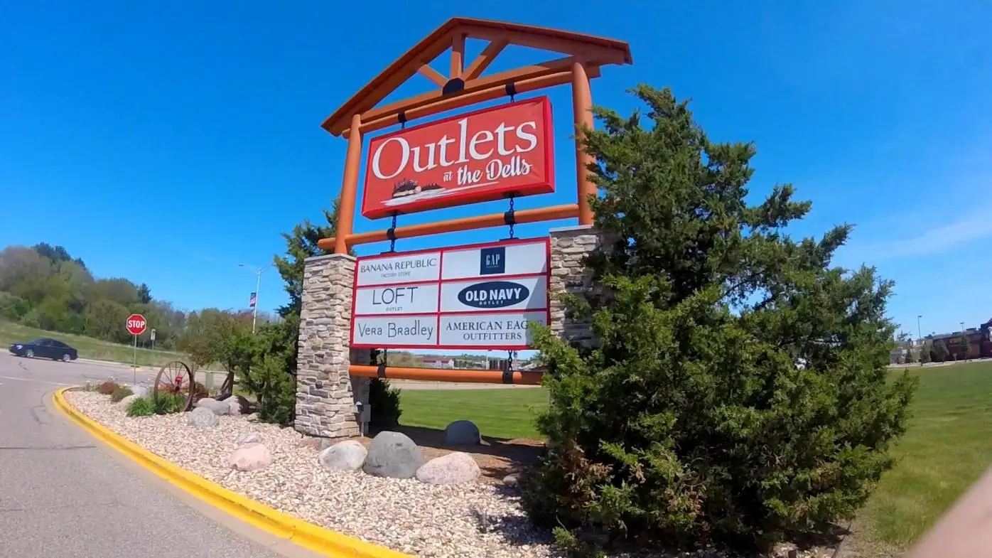 Shopping mall with various stores and outlets at the Dells.