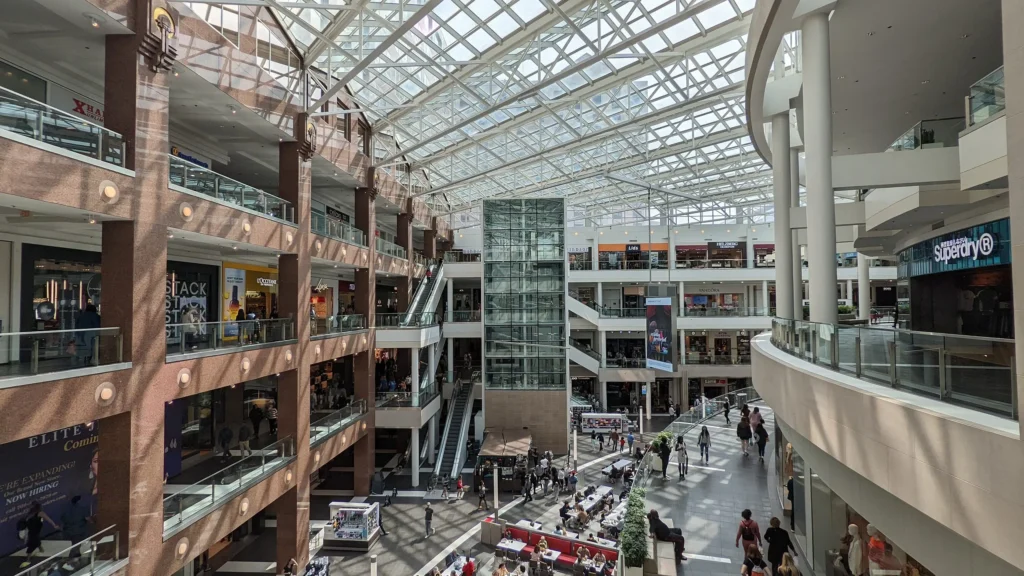 , Pentagon City Mall, known for its distinctive pentagon shape