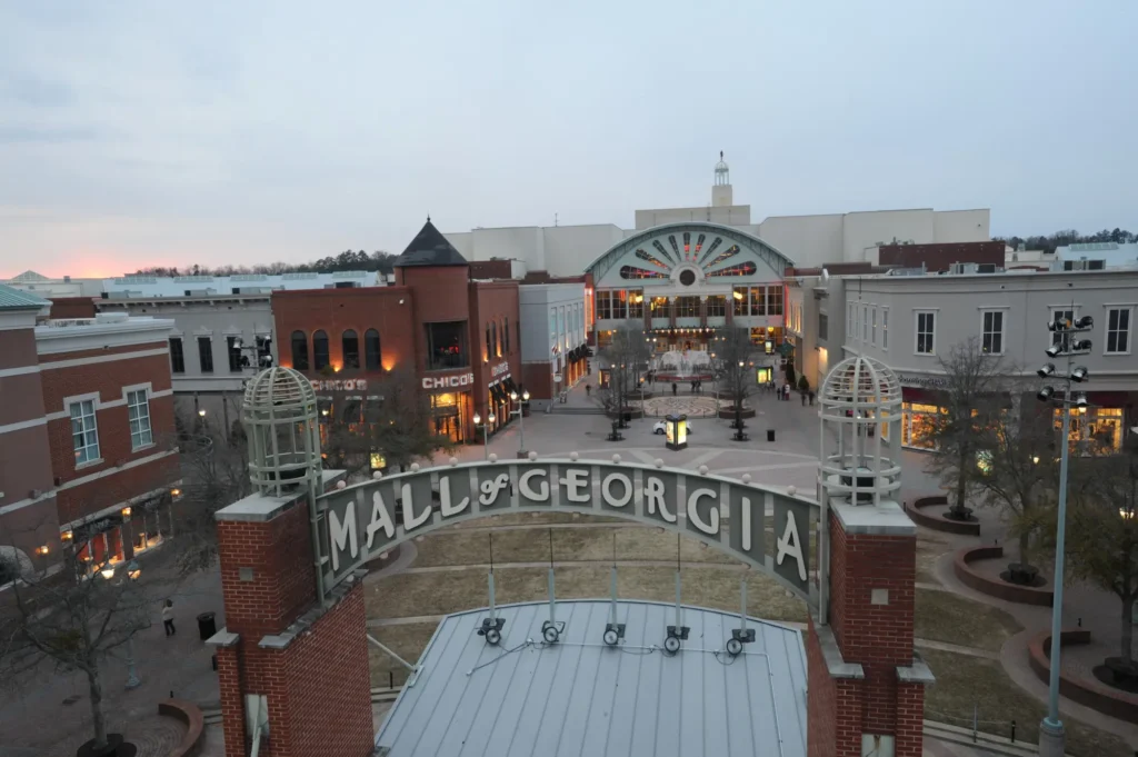 A large brick building, Mall of Georgia